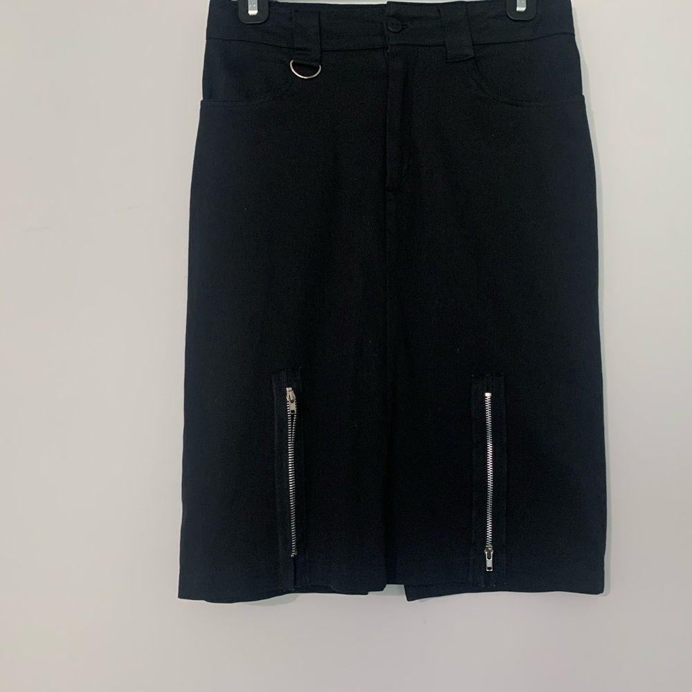 BLEST | Vintage Punk A-Line Zip Skirt with Rings